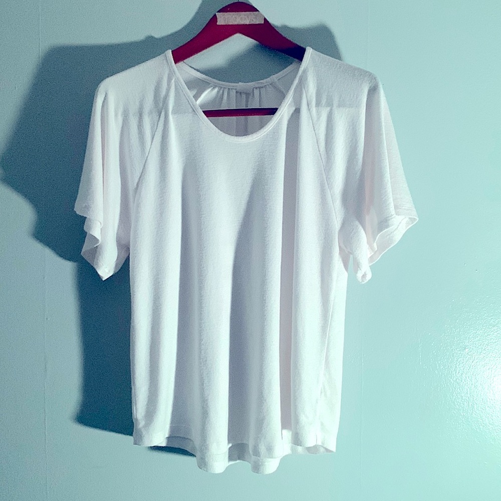 GAP Soft Knit Curved Hem Smocked Back Relaxed Fit T-shirt